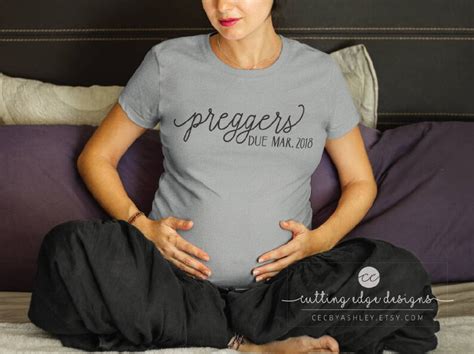 Preggers Shirt Pregnancy Announcement Due Date Quick Etsy