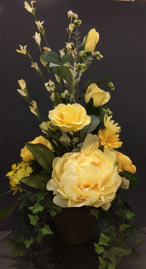 Yellow Rose And Peony Classic By Andrea Spring Flower Arrangements