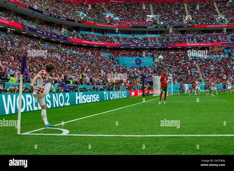 Al Khor Qatar November 22 2022 Luka Modric Of Croatia Takes A