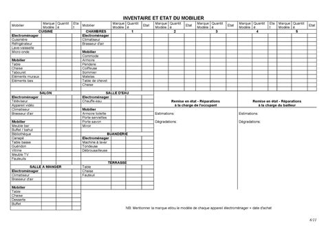 Document d'inventaire pour location de meublé en accord avec les critères. Modele Inventaire Vaisselle Location Saisonnière