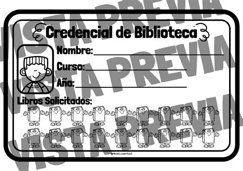 Credencial Para Biblioteca Xppp