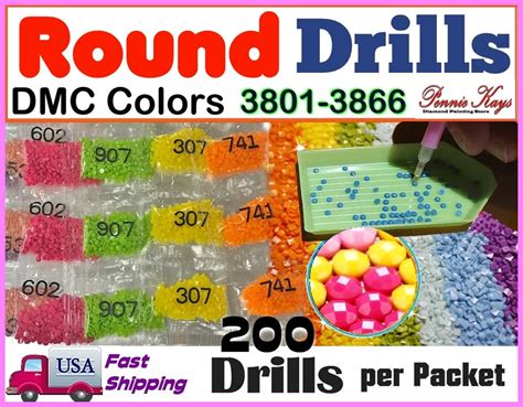 447 Colors Round Drills For Diamond Painting Dmc Colors Etsy