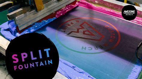 Split Fountain Screen Printing With Awesome Merchandise Youtube