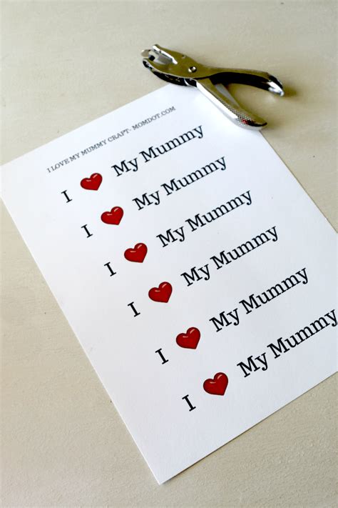 I Love My Mummy Free Printable