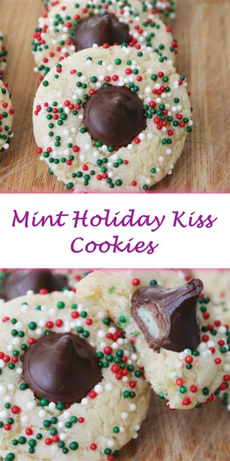 Mint Holiday Kiss Cookies All About Delicious Recipes