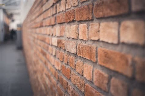 Side View From Texture Of Brick Wall Stock Image Image Of Building