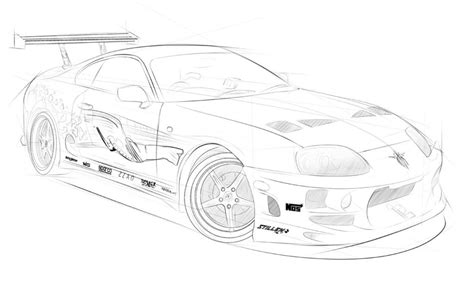 Toyota Supra Coloring Pages