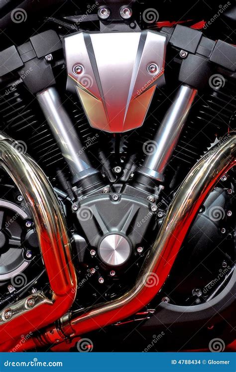 V Twin Type Engine Stock Photo Image Of Mechanical Engineered
