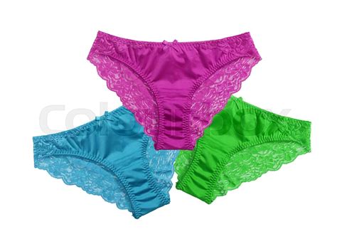 Womans Panties Isolated On White Stock Image Colourbox