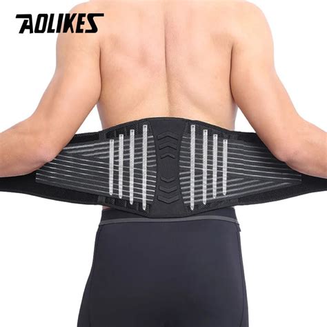 Aolikes Adjustable Back Lumbar Support Belt Breathable Waist Brace
