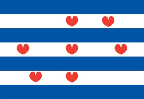 flag of friesland with horizontal stripes r vexillology