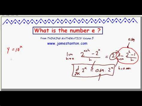 What does organizations, education schools etc. What is the number e? (TANTON Mathematics) - YouTube