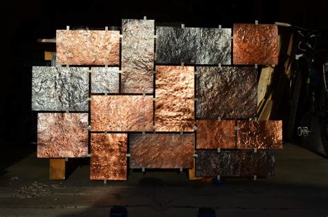 These placements are trusted, often creating the perfect, balanced compositions for wall decor. Hammered Copper wall art - Modern - Artwork - Milwaukee - by Fabitecture LLC