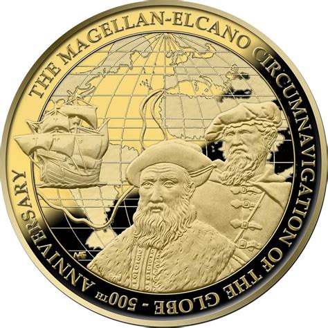 Magellan Elcano Circumnavigation Of Globe 500th Anniversary Gold Coin