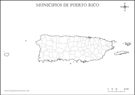 Mapas de Puerto Rico para colorear