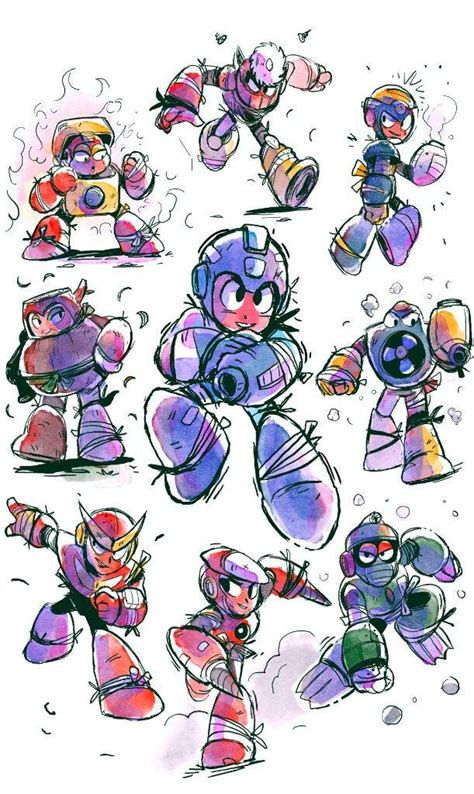 Mega Man 2 Robot Masters Artwork Megaman Amino