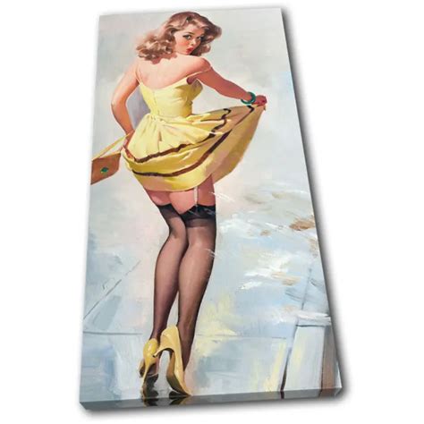 Vintage Girl Poster Sexy Retro Pin Ups Single Canvas Wall Art Picture Print 89 99 Picclick