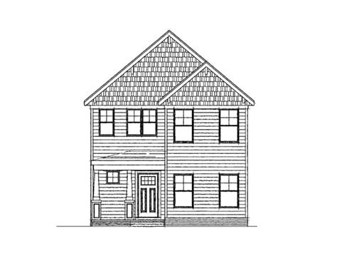 Townhouse building apartment with huge sliding plastic doors and balcony on the second floor. Plan 058H-0009 | The House Plan Shop