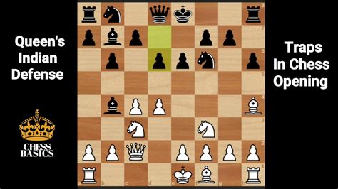 The Queens Indian Defense Chess Opening Traps Youtube
