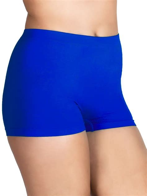 Ladies Hot Pant High Waist Womens Underwear Plain Seamless Stretch Boxer Shorts Ebay