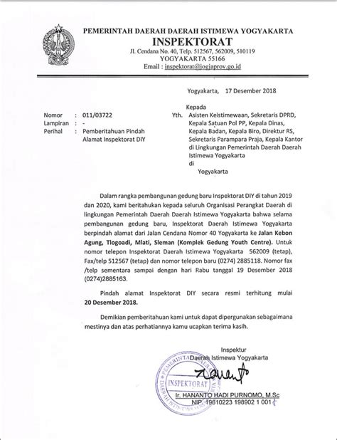 Contoh Surat Permohonan Pindah Alamat Kantor Walikota Malang Imagesee