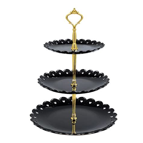 3 Tier Cake Cupcake Plate Stand Birthday Wedding Party Tri Layer Food