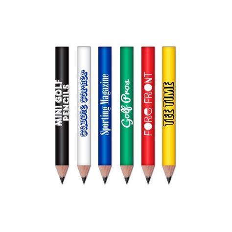 Promotional Mini Round Golf Pencils 35 Pre Sharpened