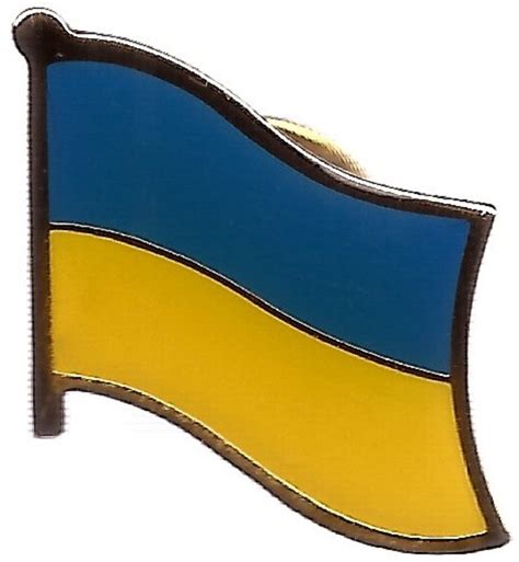 Pack Of 3 Ukraine Single Flag Lapel Pins Ukrainian Pin Badge