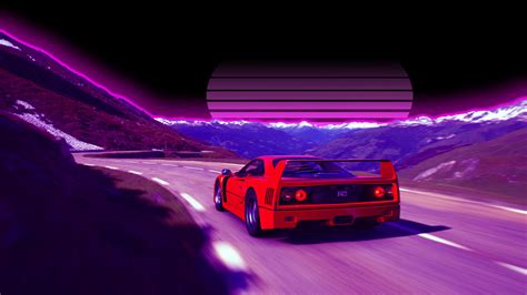 Ferrari F40 Retro Road 4k Cars Wallpaper