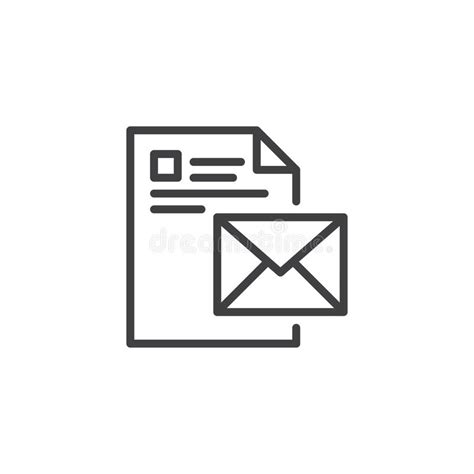 Email Message Line Icon Outline Vector Sign Linear