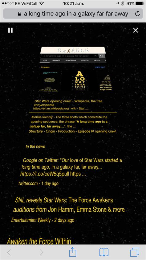 Long long time agolong long time ago. Search Google for THIS to reveal exclusive Star Wars treat ...