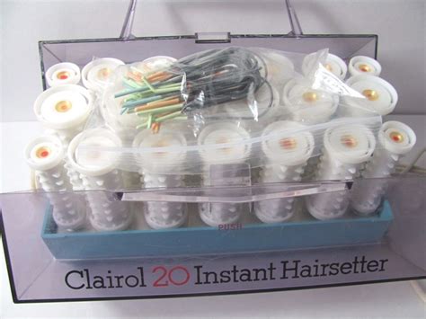 Clairol 20 Instant Hairsetter Wax Hot Curlers With Clips Model C20s