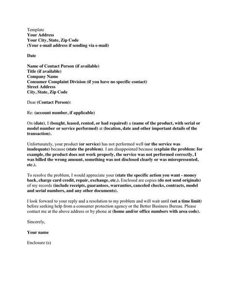 Consumer Complaint Letter In Word And Pdf Formats Page 2 Of 2