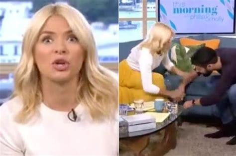 Holly Willoughby Shocked As Rylan Lifts Her Skirt Up Live On This Morning Daily Star