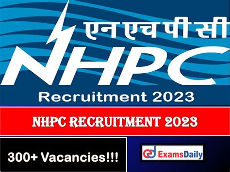 Nhpc Recruitment 2023 Apply Online Last Date Reminder For 390