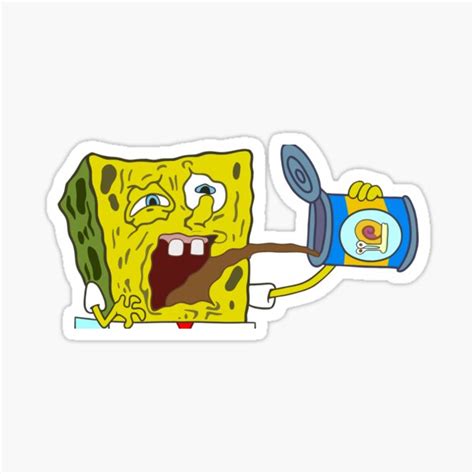 Spongebob Eating Snail Po Sticker For Sale By Sjwat Redbubble