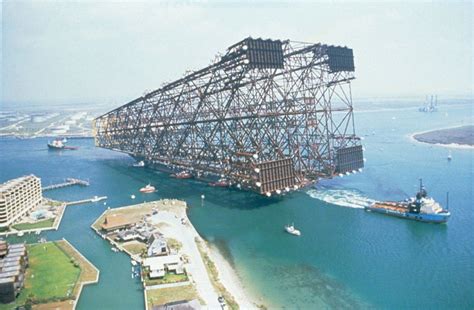 Picture Of The Day Just The Base Of An Oil Platform Being Towed Out To