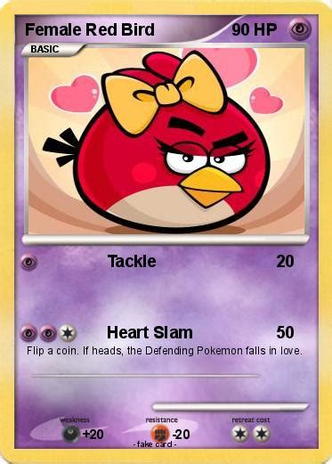 Pokémon Female Red Bird Tackle My Pokemon Card