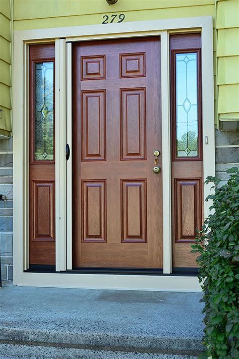 This material can be challenging to paint, since it's the sunrise window company recommends an acrylic latex paint for fiberglass. ProVia Signet Fiberglass Cherry Door in Toffee Stain Color ...