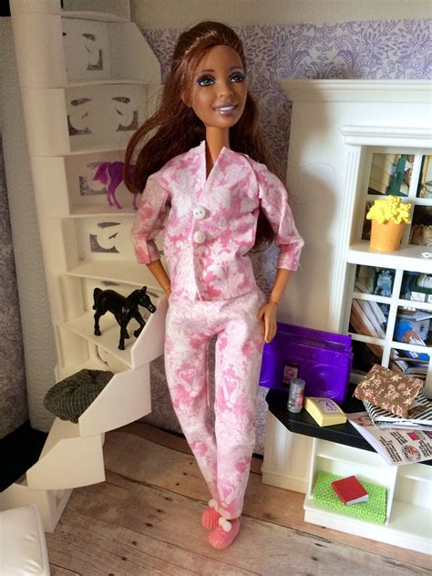 Barbie Doll Size Cotton Pajamas Pjs Outfit Shabby Chic Etsy Barbie Fashion Barbie Dolls