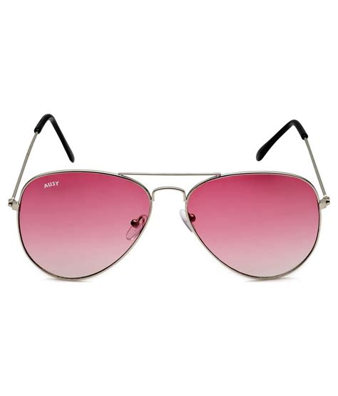 Ausy Pink Lens Aviator Sunglasses For Men And Women Buy Ausy Pink Lens Aviator Sunglasses For