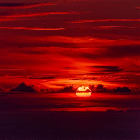 Premium Photo Fiery Orange Sunset Sky Beautiful Sky