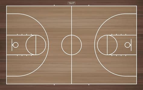 Top Down View Of Basketball Court Basketball Court Sport Poster