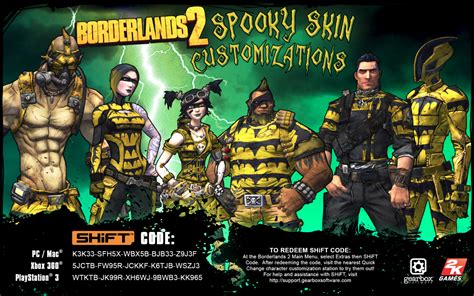 Great place to get cheats, cheat codes, tricks, and secrets for pc. Borderlands 2 Spooky Skins Shift Codes - MentalMars