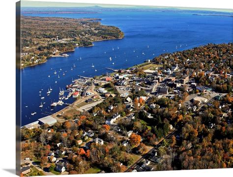 Belfast, maine once built hundreds of sailing ships. Belfast Bay And Penobscot Bay, Belfast, Maine - Aerial ...