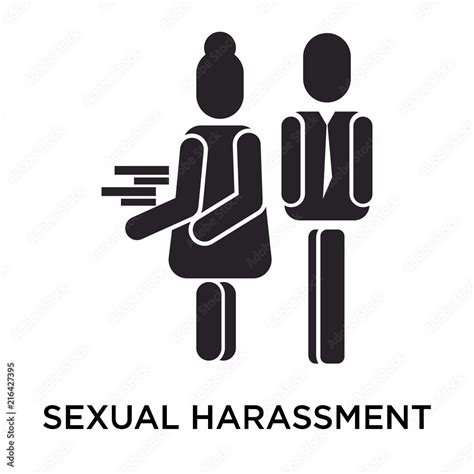 Sexual Harassment Icon Vector Sign And Symbol Isolated On White