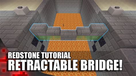 Minecraft Working Retractable Bridge With Images Minecraft