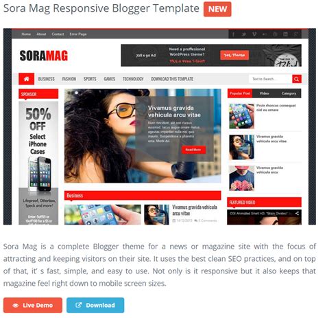 Best Free Responsive Blogger Templates Impact Social Media