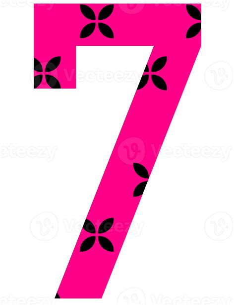 Illustration Png Cute Bright Pink Numbers 28746000 Png