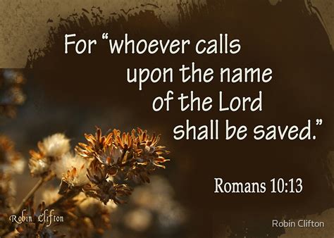 Saved Romans 1013 By Robin Clifton Redbubble